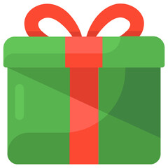 Sticker - 
Vector of wrapped gift in modern style 
