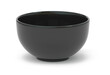 Black ceramic bowl 3d rendering