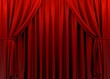 Red theater curtain 3d rendering