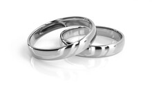 Two Wedding Rings 3d Rendering