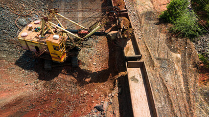 Iron ore quarry open pit mining of iron ore is huge.