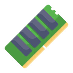 
Trendy vector style of a RAM, random access memory 
