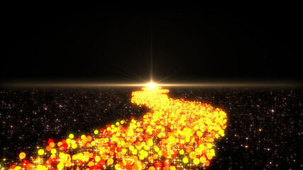 Wall Mural - Space Stars Galaxy milky way road future illumination 3D illustration background.