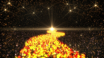 Wall Mural - Space Stars Galaxy milky way road future illumination 3D illustration background.