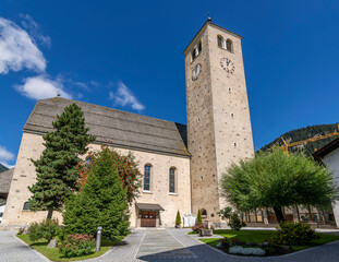 Parish church of San Sebastiano in Resia, Bolzano, South Tyrol, Italy