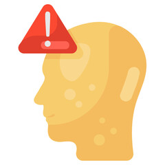 Poster - 
An icon design of mind alert icon 
