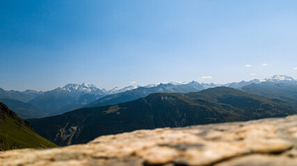 Sticker - A drone view of the french Alps in Valmorel France