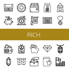 Sticker - Set of rich icons