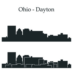 Wall Mural - Dayton, Ohio ( city silhouette )