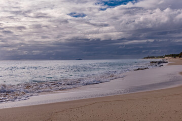 Sticker - panorama of the island of Sint Maarten island in the Caribbean