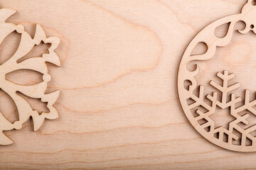 wood light snowflake decorated design