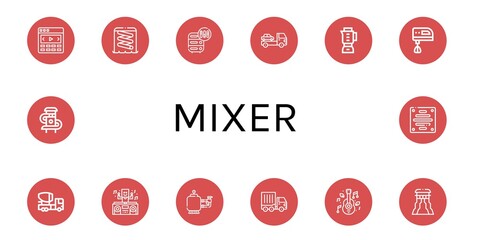 Sticker - Set of mixer icons