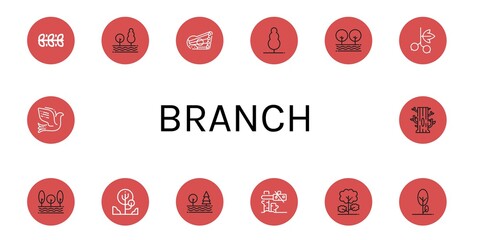 Sticker - Set of branch icons