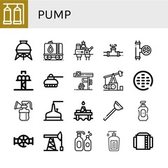 Wall Mural - pump icon set