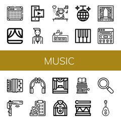 Wall Mural - Set of music icons