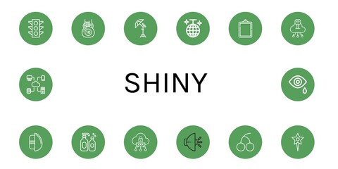 Poster - Set of shiny icons