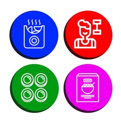 Sticker - eating icon set