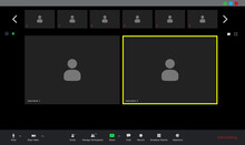 Video Conference User Interface, Video Conference Calls Window Overlay