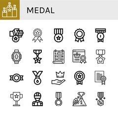 Canvas Print - Set of medal icons