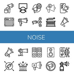 Wall Mural - noise simple icons set