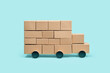 © 365mm/Stocksy - Delivery truck from carton boxes