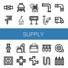 Poster - Set of supply icons