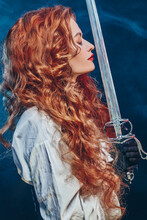 Beautiful Lady With Epee
