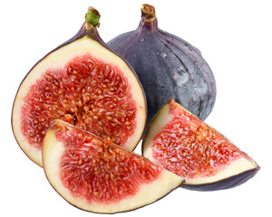 Poster - Sliced figs closeup isolated