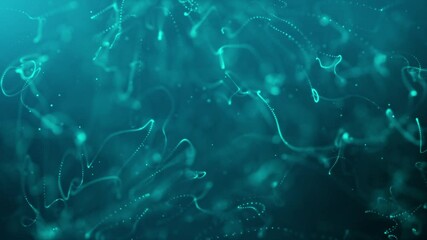 Wall Mural - Beautiful floating abstract particle line pattern background. Beautiful abstract particle lines floating for the theme of medical work or science research.
