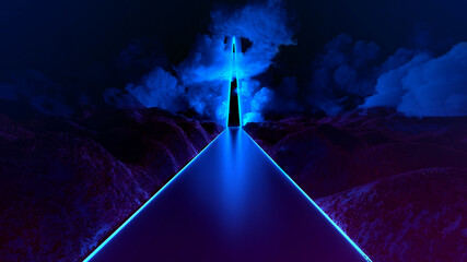 Wall Mural - Alien terra concept 3d render
