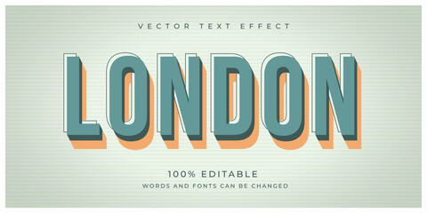 London Vintage Retro Style Effect