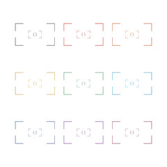 Sticker - Camera screen template, color set