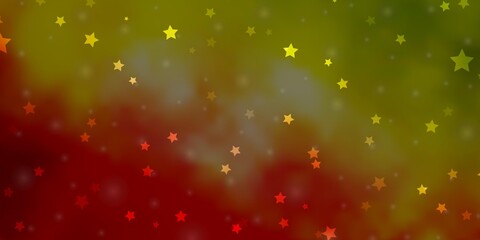 Dark Multicolor vector background with colorful stars. Decorative illustration with stars on abstract template. Pattern for new year ad, booklets.