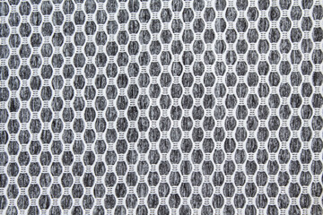 Texture of gray-white fabric. Honeycomb