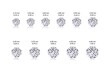 Round Diamond Size Chart 0.25 carat to 1.00 carat approximation