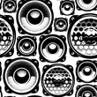 © 111chemodan111 - Background with speakers. Seamless pattern for design. Monochrome illustration