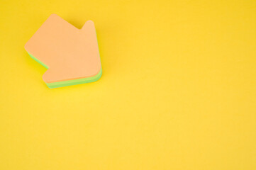 Closeup shot of sticky notes