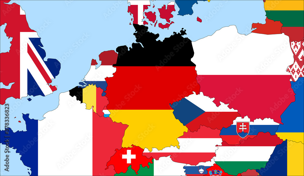 Vektor Center the map of Germany. Vector maps showing Germany and ...