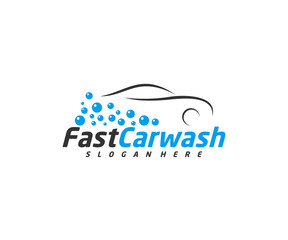 Wall Mural - Car Wash logo designs concept vector, Automotive Cleaning logo template