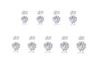 Round Diamond Size Chart 0.010 carat to 0.020 carat approximation