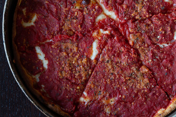 Wall Mural - Deep dish pizza chicago style