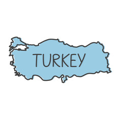 Wall Mural - outline of Turkey map- vector illustration