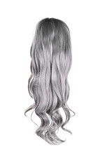 Long Curly Blond Wig On A White Background