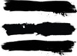 © miloje - Grunge Paint Roller . Vector brush Stroke . Distressed banner . Black stripes isolated. paintbrush collection . Modern Textured shape . Dry border in Black . Bulge lines