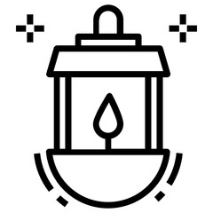 Poster - 
A portable light icon in glyph vector style
