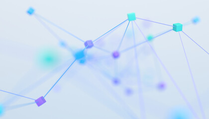 Abstract 3d render, network concept, background design