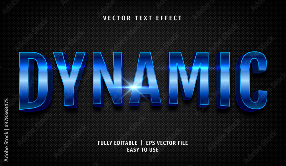3D Dynamic Text effect, Editable Text Style Stock Vector | Adobe Stock