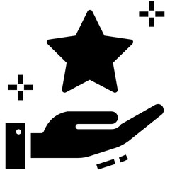 Wall Mural - 
Star, reputation or feedback icon in solid style.
