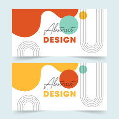 Wall Mural - Abstract poster. Flyer design. Modern banner, Email ad newsletter layouts. Contemporary background. Vector illustrations of shapes