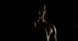 © Erika - Couple on a dark background. Sensual. Couple love. Shadow.
